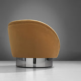 Vladimir Kagan 'Ellipse' Lounge Chair in Beige Upholstery