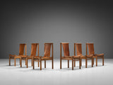 Ilmari Tapiovaara Set of Six Dining Chairs in Cognac Leather