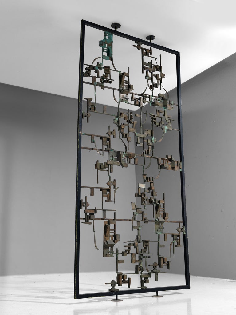 Artistic Hand-Crafted Room Divider in Bronze