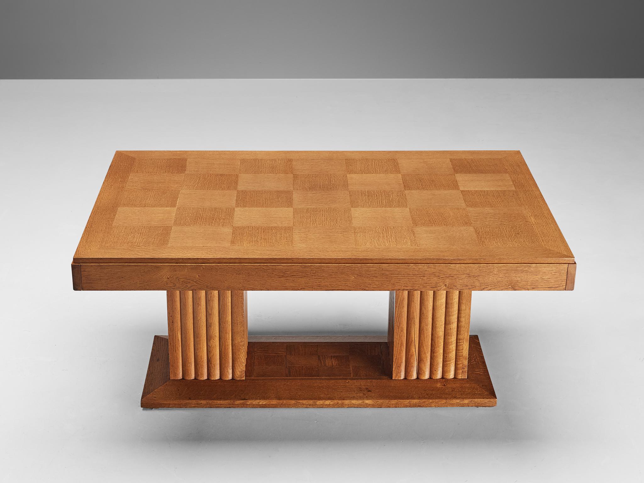 Christian Krass Table in Oak with Inlayed Top