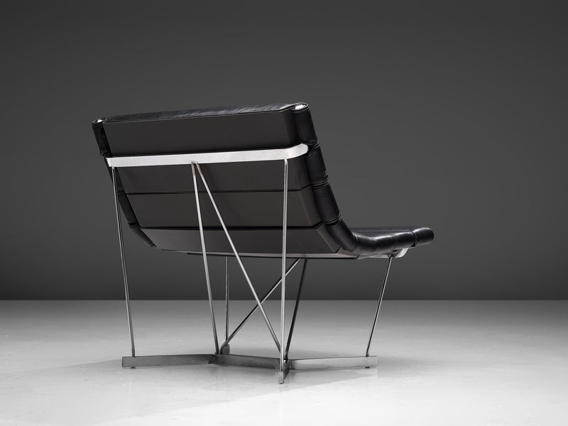 George Nelson 'Catenary' Easy Chair in Black Leather