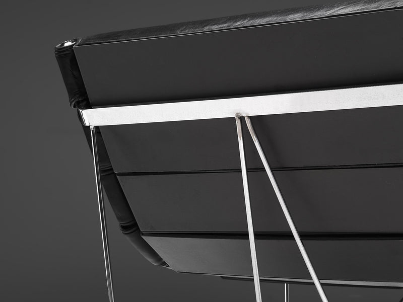 George Nelson 'Catenary' Easy Chair in Black Leather