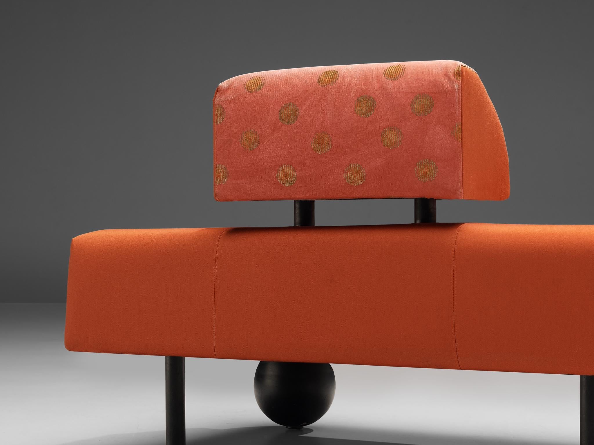 Rob Eckhardt for Pastoe Lounge Chair ‘Pouffe Garni’ in Red Fabric Upholstery