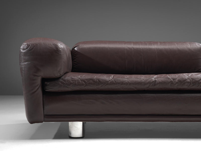 Howard Keith ‘Diplomat’ Sofa in Dark Brown Leather