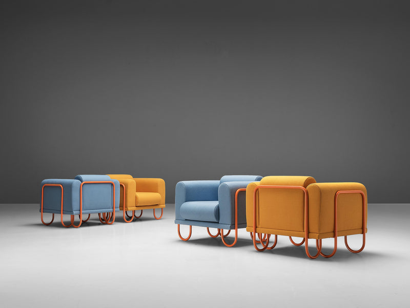 Byron Botker for Landes Customizable Lounge Chairs with Tubular Frames
