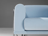 Byron Botker for Landes Lounge Chairs in Light Blue Velvet