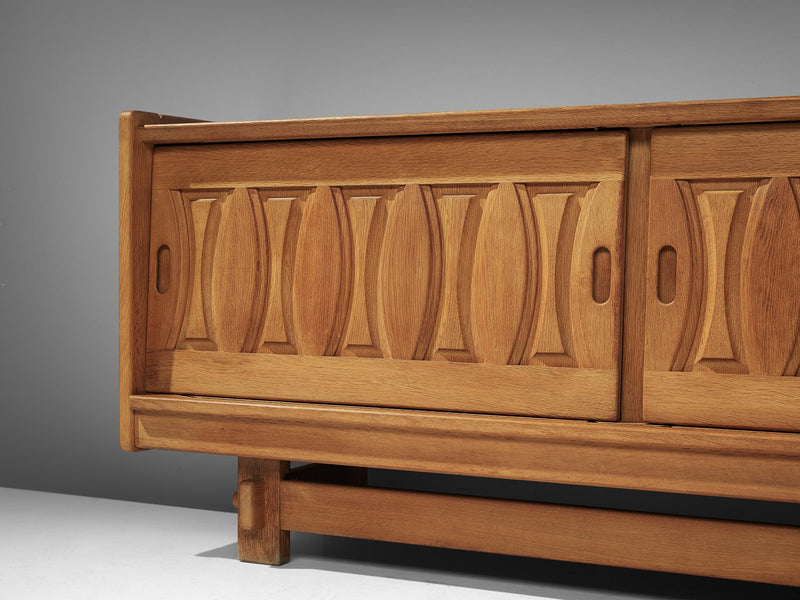 Guillerme & Chambron Sideboard in Oak with Ceramics
