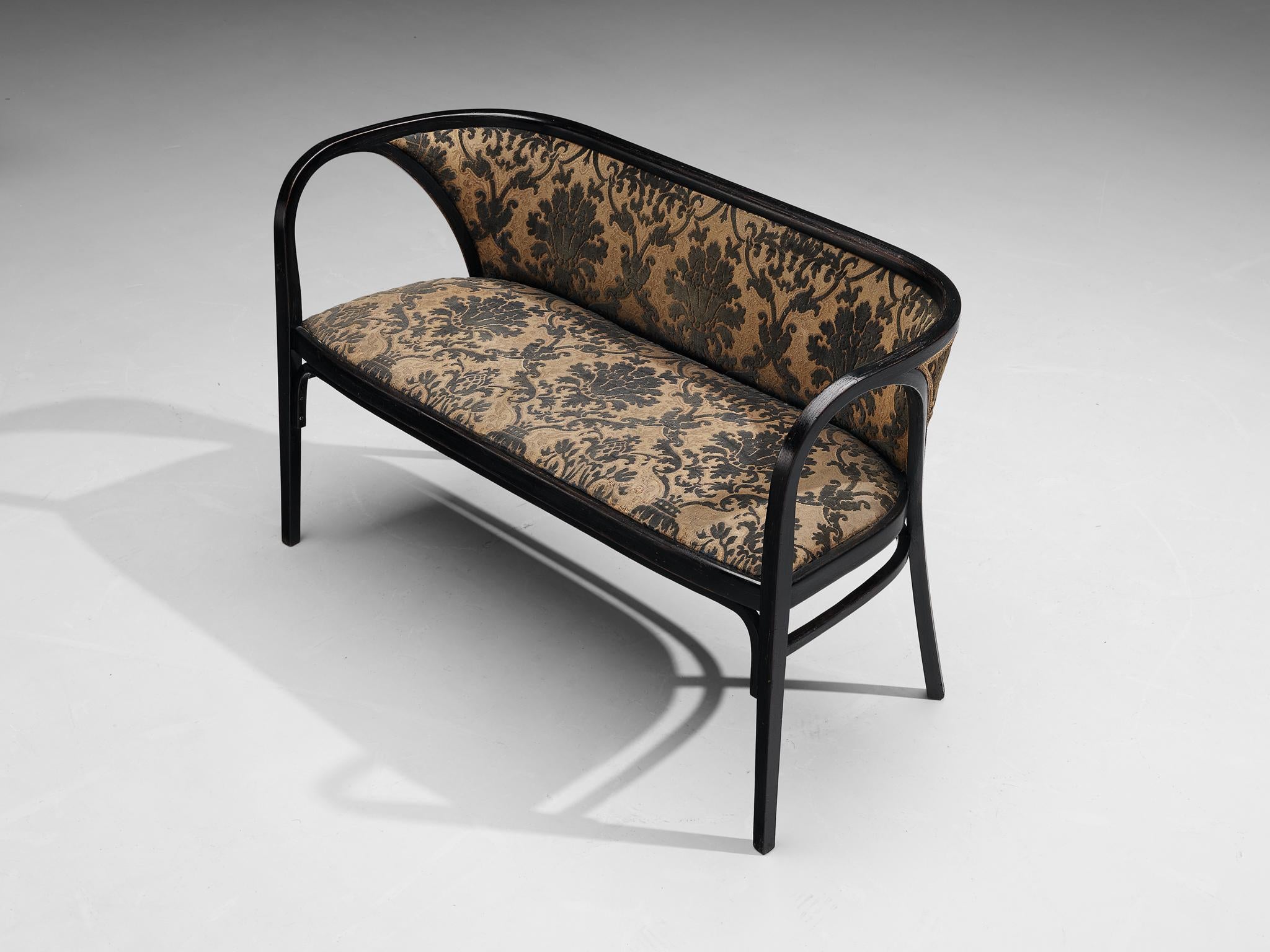 Marcel Kammerer for Thonet Bench in Floral Upholstery