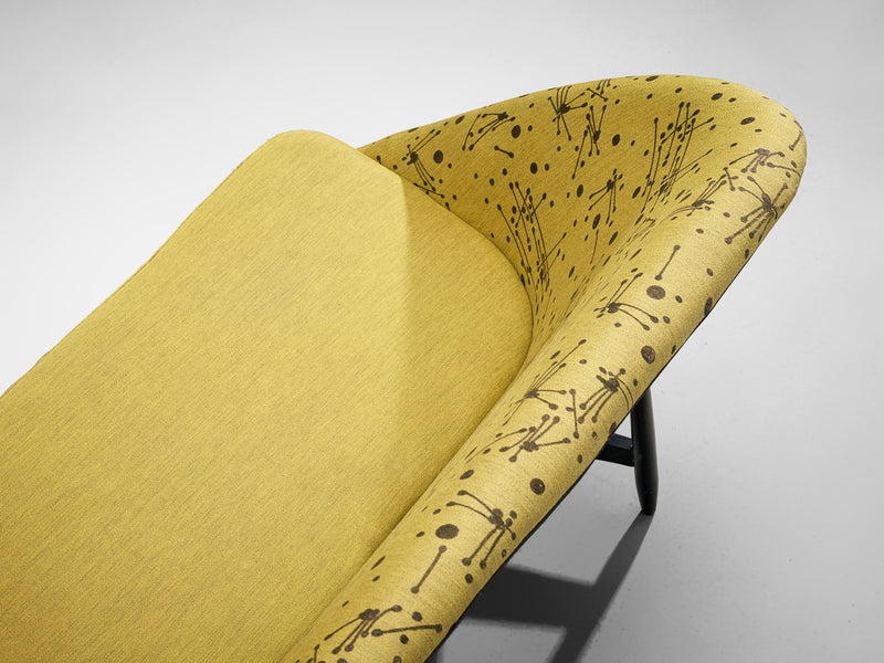 Theo Ruth for Artifort Sofa in Yellow and Black Upholstery