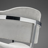 Vittorio Introini Set of Four Dining Chairs in Chromed Steel