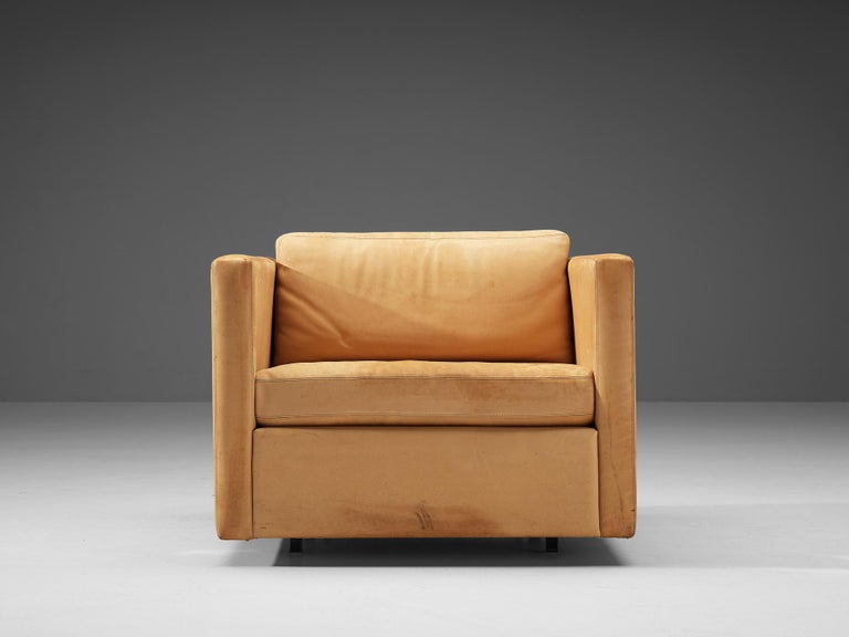 Charles Pfister for Knoll Club Chair in Camel Leather