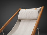 Björn Hulten for Berga Form Lounge Chair in Teak and Off-White Canvas