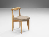 Guillerme & Chambron 'Aurelie' Dining Chair in Oak and Beige Wool
