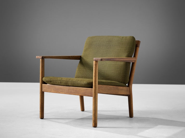 Danish Mid-Century Easy Chair in Solid Oak