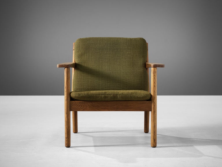 Danish Mid-Century Easy Chair in Solid Oak