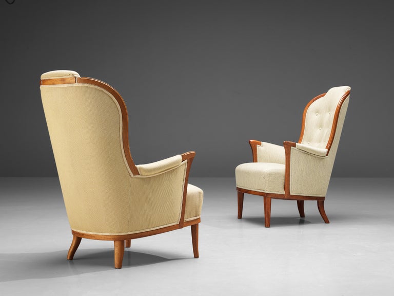 Carl Malmsten for O.H. Sjögren Pair of 'Our Lady' Lounge Chairs in Teak