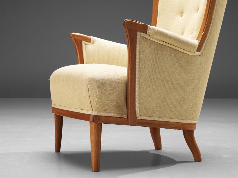 Carl Malmsten for O.H. Sjögren Pair of 'Our Lady' Lounge Chairs in Teak