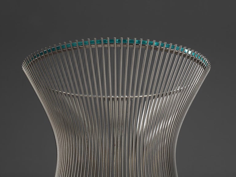 Warren Platner for Knoll International Side Table in Glass and Steel