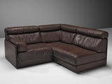 De Sede Sectional Sofa Model ‘DS-76’ in Dark Brown Leather