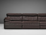 De Sede Sectional Sofa Model ‘DS-76’ in Dark Brown Leather