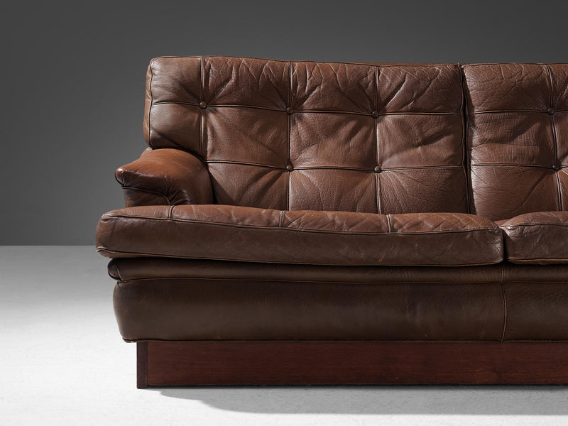 Arne Norell ‘Merkur’ Lounge Chair in Brown Leather