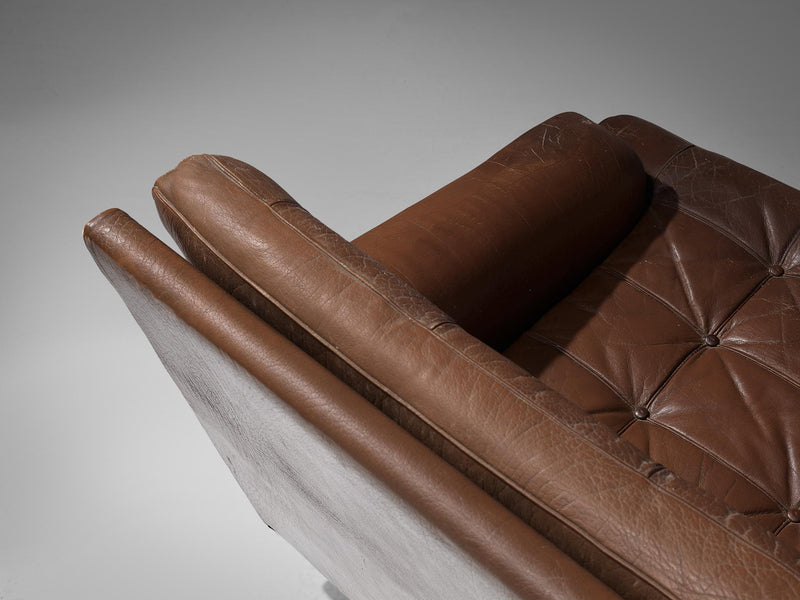 Arne Norell ‘Merkur’ Lounge Chair in Brown Leather