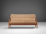 Aksel Bender Madsen Sofa in Checkered Fabric, Oak and Teak