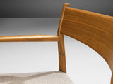 Arne Vodder for Sibast Pair of Dining Chairs in Walnut and Grey Upholstery