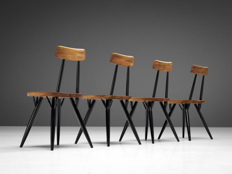 Ilmari Tapiovaara for Laukaan Puu Set of Four 'Pirkka' Chairs
