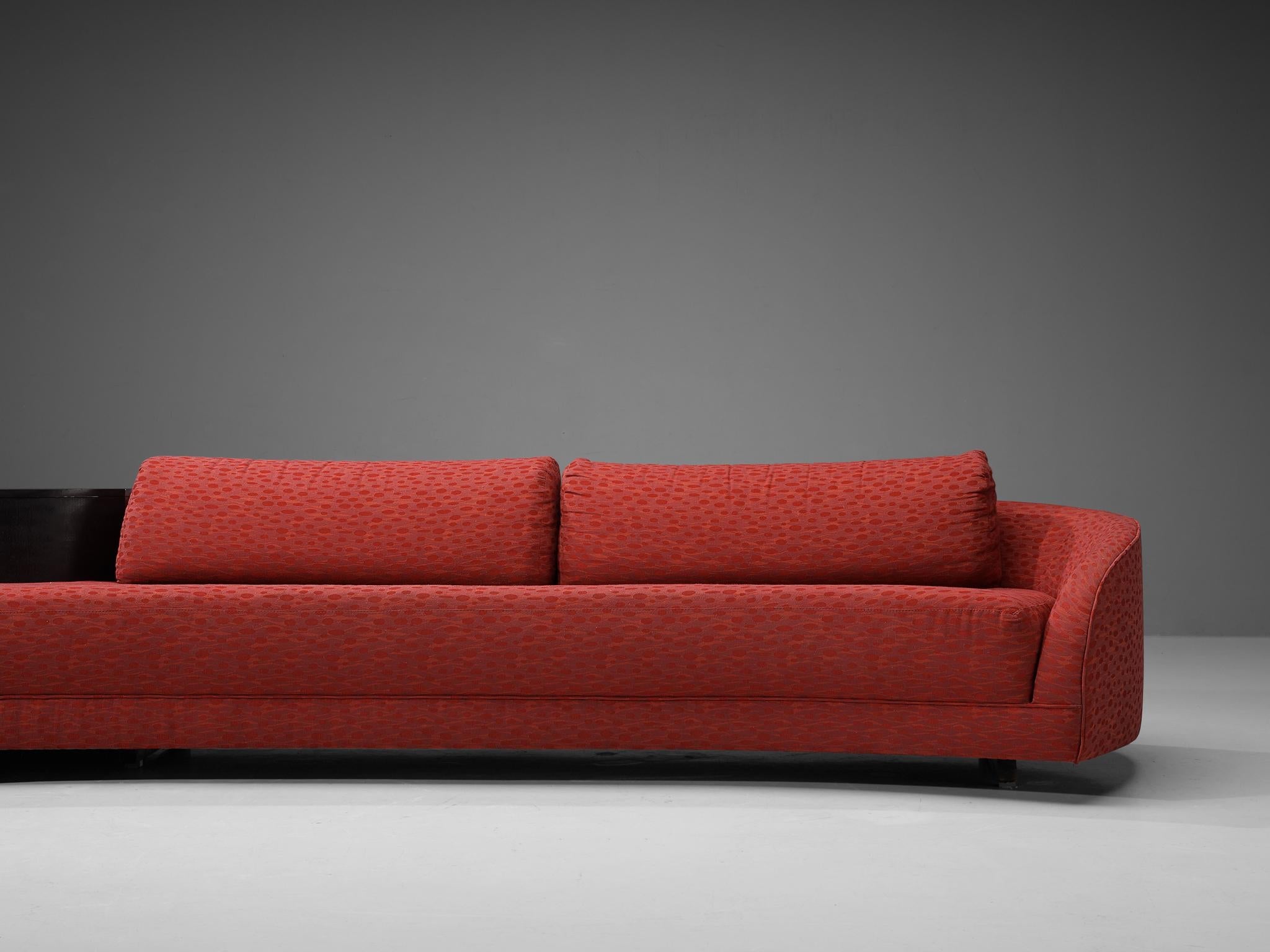 Adrian Pearsall 'Cloud' Sofa in Illustrative Red Fabric