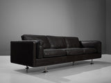 Illum Wikkelsø Cubic Sofa in Black Leather