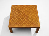 Square Coffee Table with Parquetry in Walnut