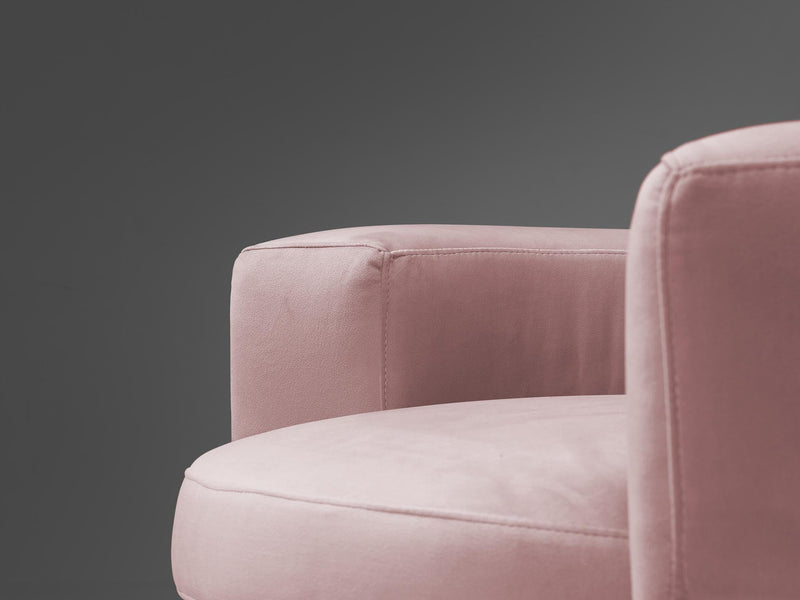 Italian Pair of Armchairs in Pink Upholstery