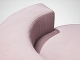 Italian Sofa in Soft Pink Upholstery