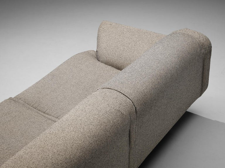 Mauro Lipparini for Saporiti 'Ellypse' Sofa in Grey Upholstery