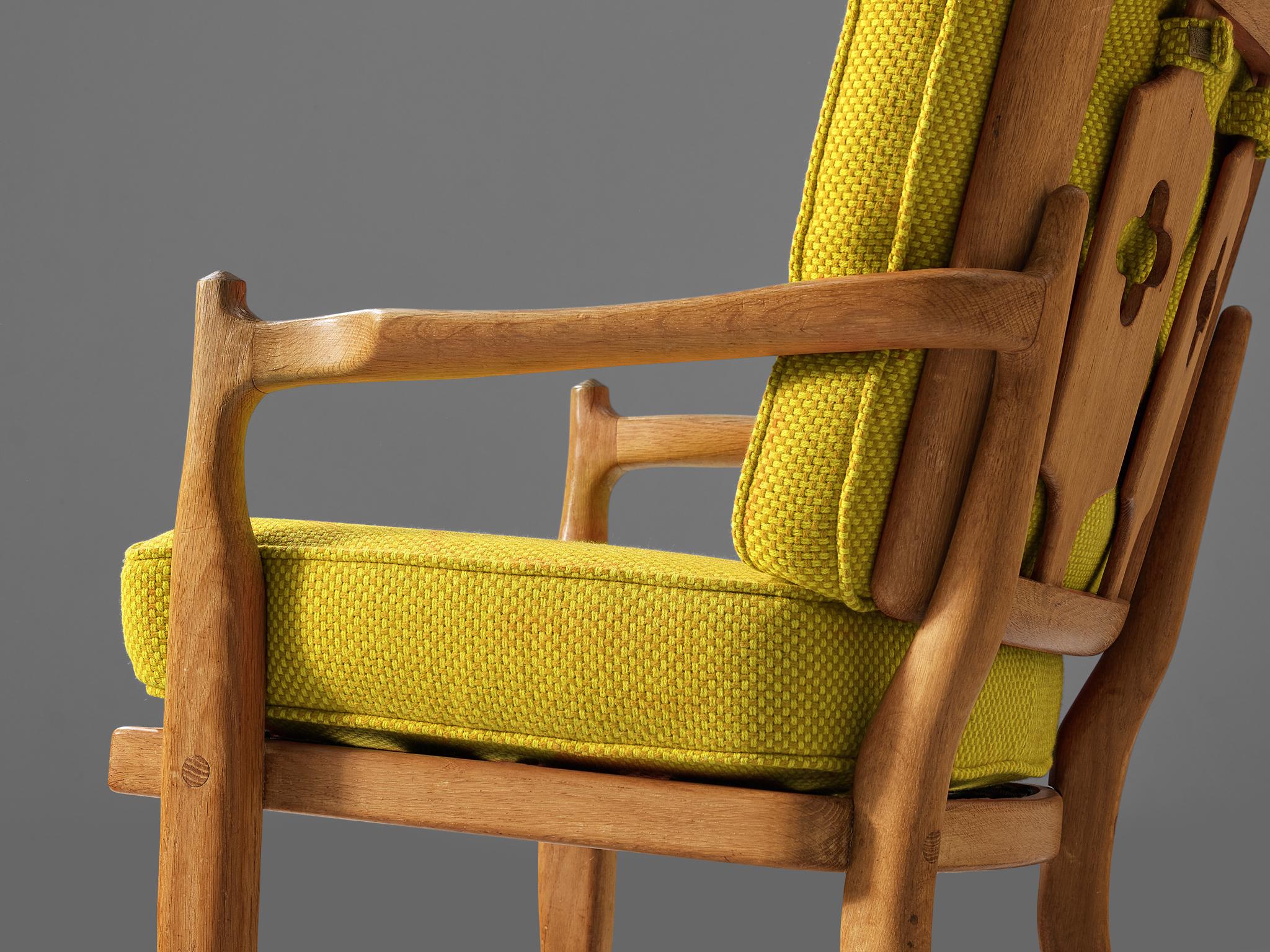 Guillerme & Chambron 'Jose' Lounge Chair in Oak
