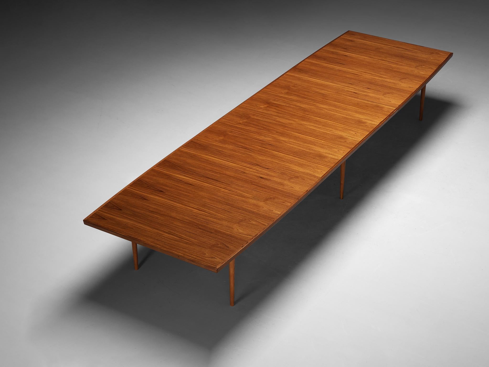 Arne Vodder Large 16 ft Conference or Dining Table in Teak