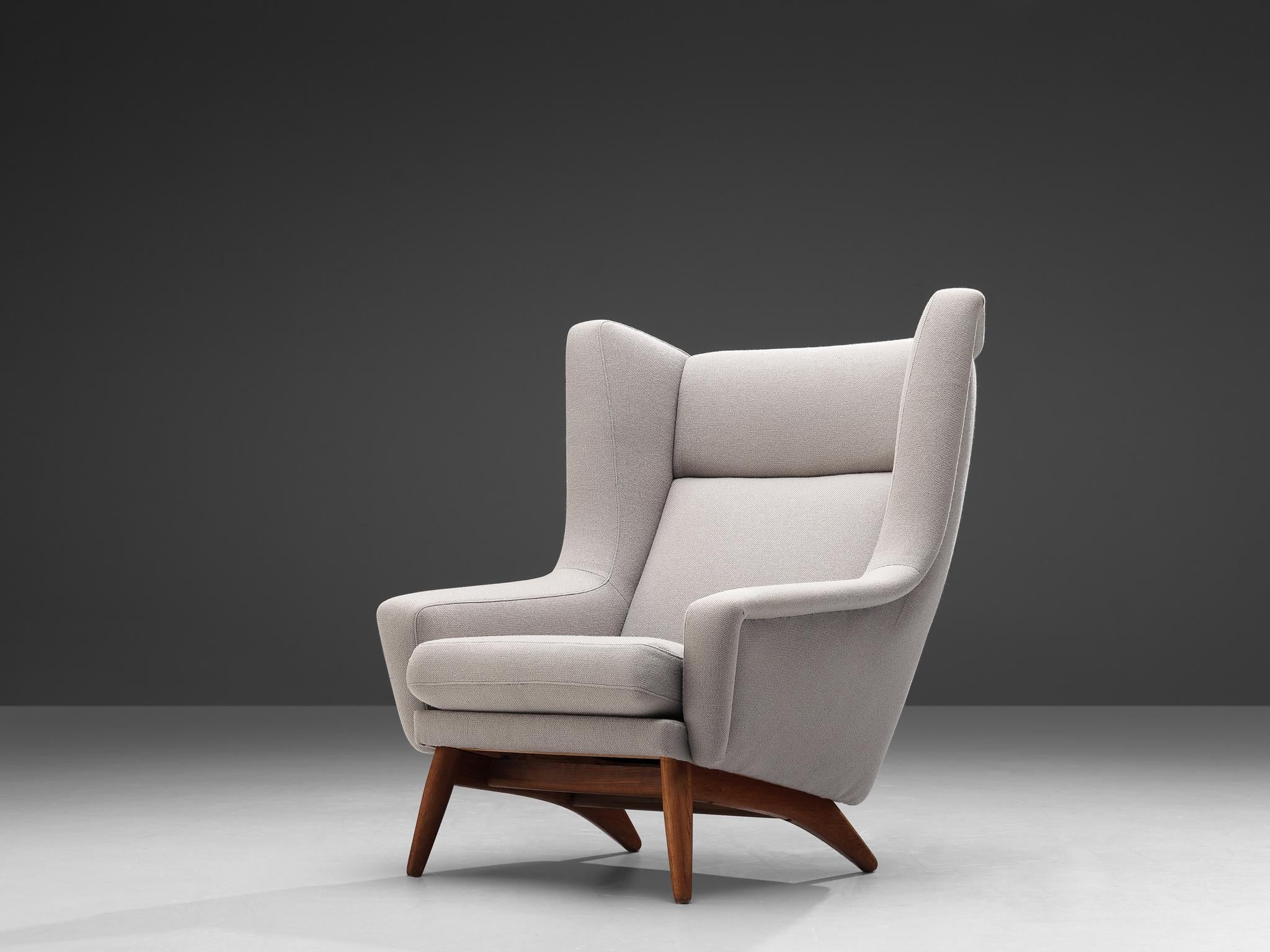 Customizable Danish Wing Back Chairs with Teak Frame