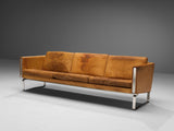 Hans J. Wegner Sofa in Cognac Leather