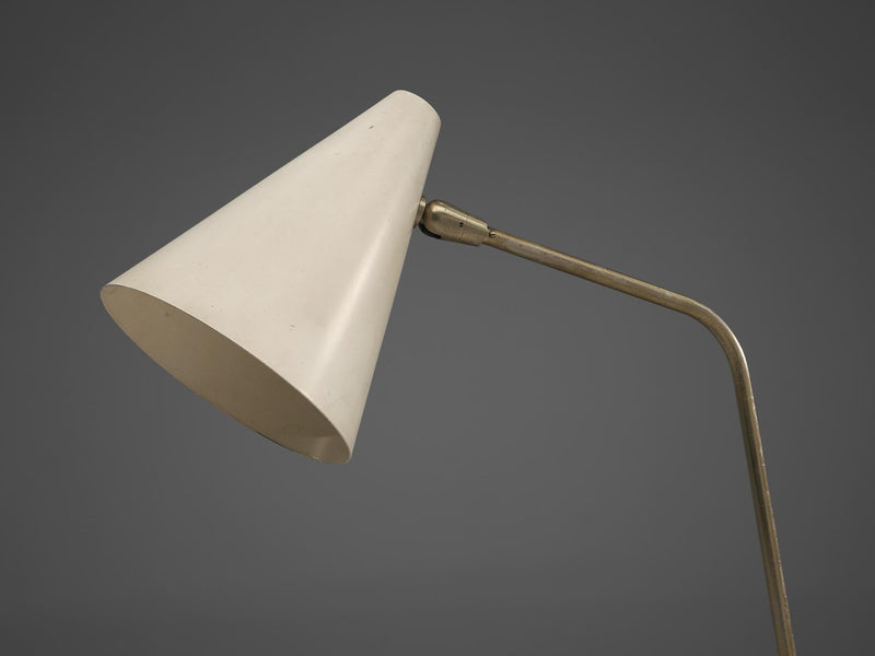 Rare Angelo Ostuni for O-Luce Floor Lamp with White Shade