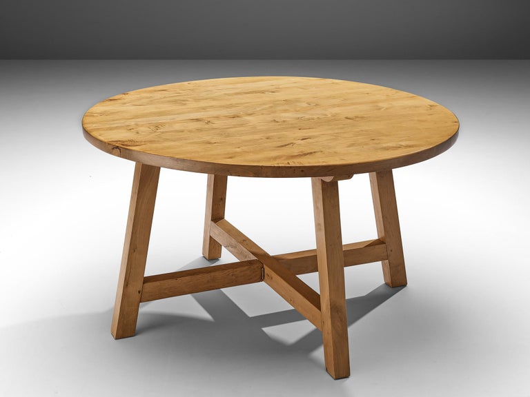 Natural Round Dining Table in Elm