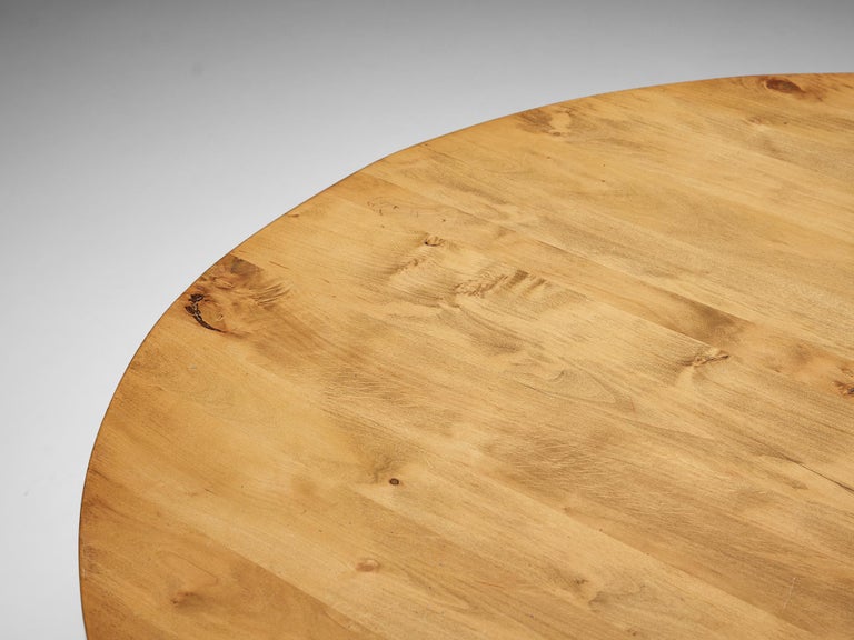 Natural Round Dining Table in Elm