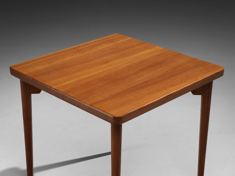 Set of Palle Suenson Side Table in Solid Teak with Edward Wormley Armchairs