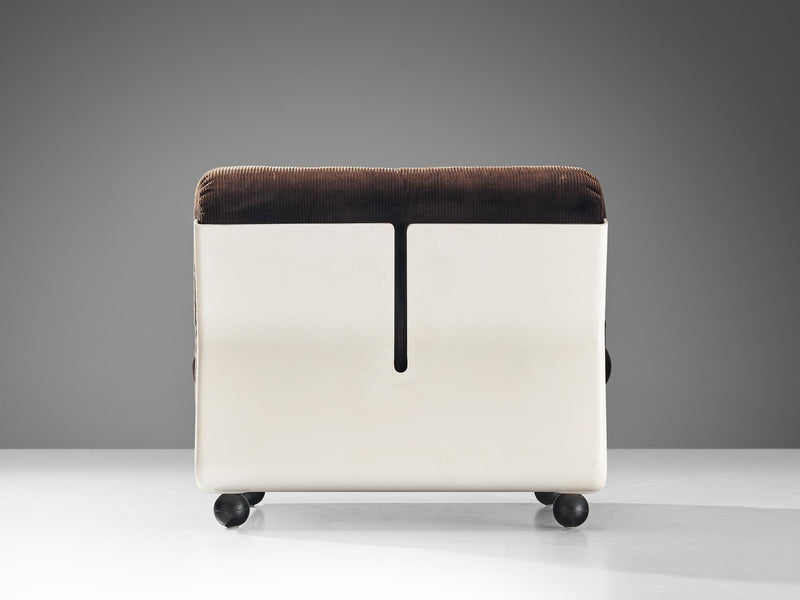 Mario Bellini 'Amanta' Lounge Chair in Brown Fabric