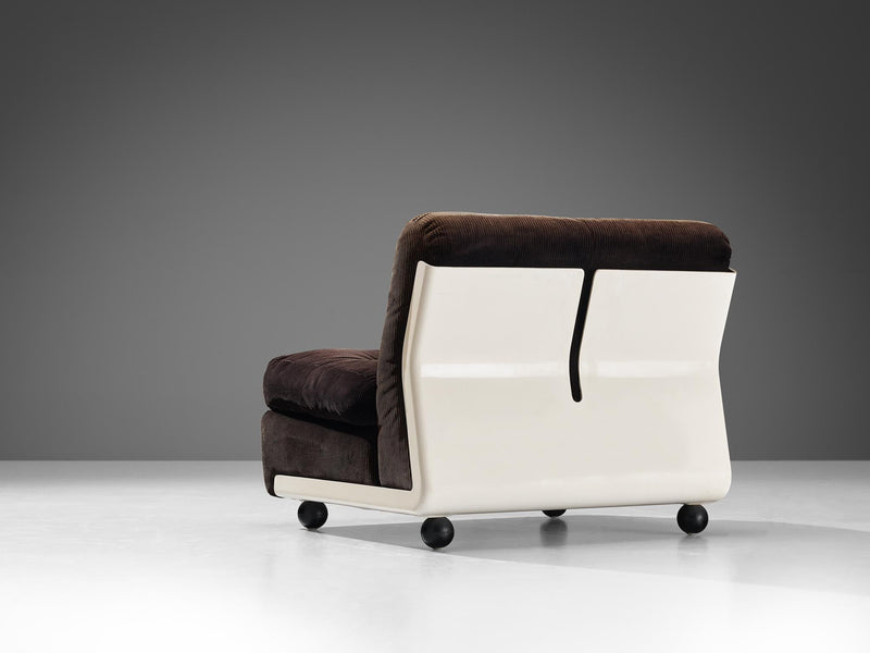 Mario Bellini 'Amanta' Lounge Chair in Brown Fabric
