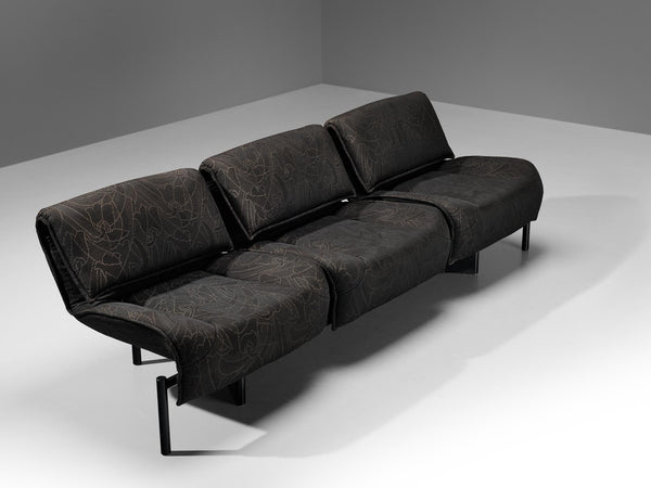 Vigo Magistretti for Cassina 'Veranda' Sofa in Dark Grey Upholstery