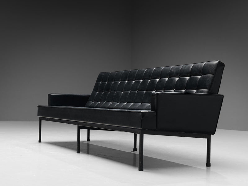 Modern European Sofa in Black Upholstery