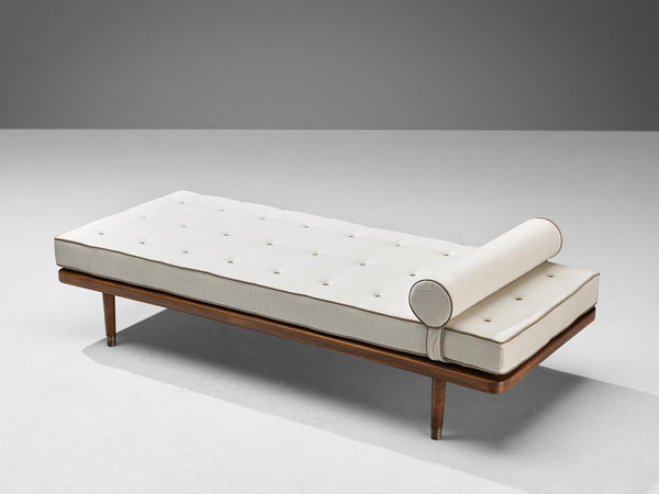 Danish Daybed in Wood with Brass Feet