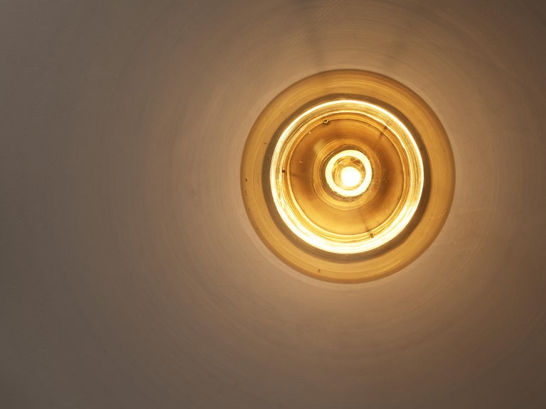 Delicate Ceiling Light with Golden Glass Orb