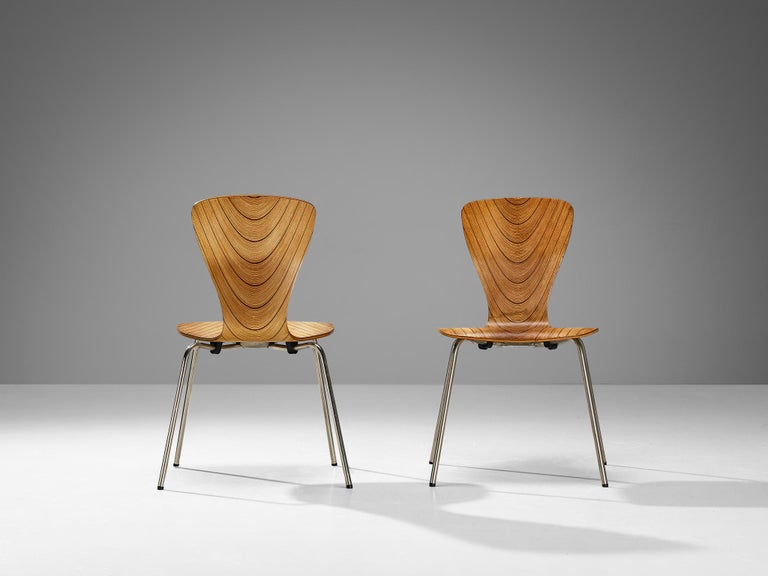 Rare Tapio Wirkkala Pair of Dining Chairs